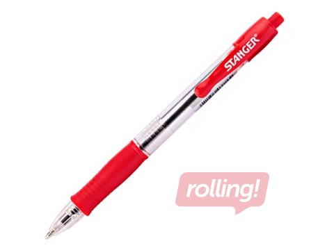 Lodīšu pildspalva Stanger R1.0, softgrip, sarkana