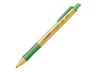 Lodīšu pildspalva Stabilo Pointball, zaļa tinte