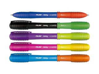 Lodīšu pildspalvu komplekts Milan Sway combi Duo, 10 krāsas