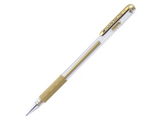 Gēla pildspalva Pentel Hybrid Grip K118, zelta