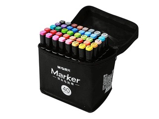 Markers for sketching and drawing, double-sided MG, 40 colours