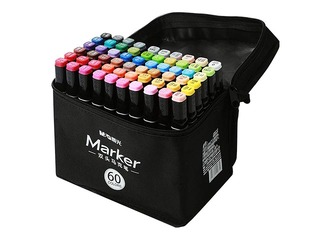 Markers for sketching and drawing, double-sided MG, 60 colours