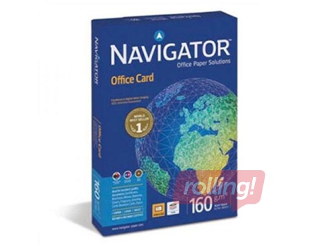 Papīrs Navigator Office Card, A4, 160 g/m2, 250 loksnes