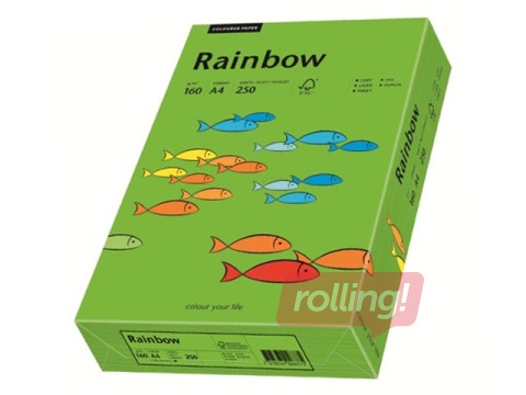 Papīrs Rainbow 78, A4, 80 g/m2, 500 loksnes, spilgti zaļš