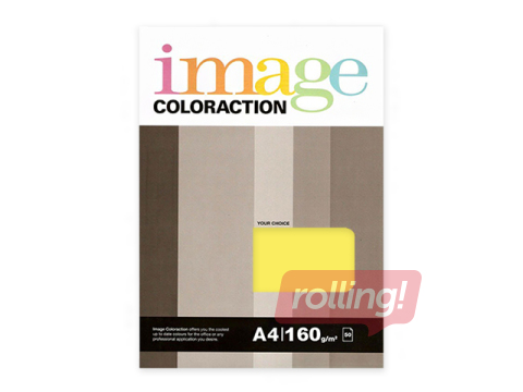 Papīrs Image Coloraction 55, A4, 160 g/m2, 50 loksnes, dzeltens
