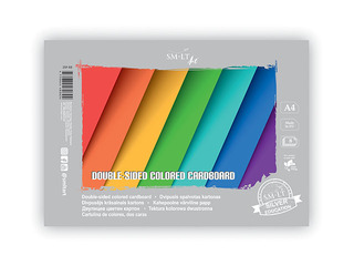 Cardboard, A4, 8 sheets, variety of colors