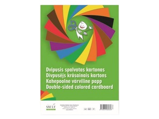 Cardboard double sided, A4, 190 g/m2, 16 sheets, variety of colors