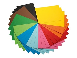 Cardboard double-sided Happy Color, A4, 50 sheets, different colors