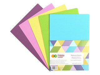 Corrugated colour board Happy Color Pastel, A4, 5 sheets, 5 colours