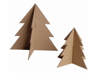 Cardboard shape set Happy Color, Christmas Tree, 3D, 13-18 cm, 2pcs.