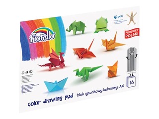 Coloured paper, double-sided, Fiorello, 120 gsm, 16 sheets, different colors