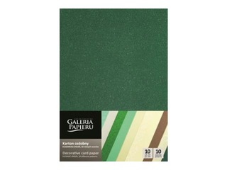 Decorative card paper mix Elegant Green, A4, 210-250 g/m2, 10 sheets