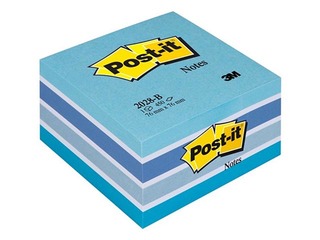 Līmlapiņu kubs Post-it, 76x76 mm, 450l, pasteļzils 
