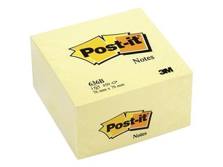 Līmlapiņu kubs Post-it, 76x76 mm, 450l, dzeltens