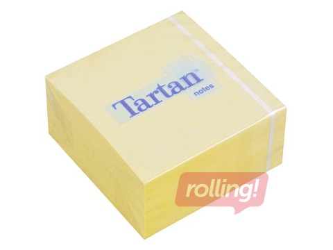 Līmlapiņu kubs Tartan, 76x76 mm, 400 l., dzeltens