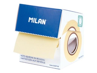 Līmlapiņu rullis Milan, 50 mm x 10 m, dzeltens