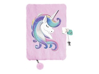 Diary A5 Cute Unicorn with a key, lines