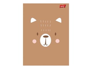 Klade Unipap A5, Cute Face Bear, rūtiņu, 32 lapas
