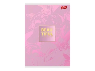 Klade Unipap A5, Luxury, rūtiņu, 96 lapas, rozā