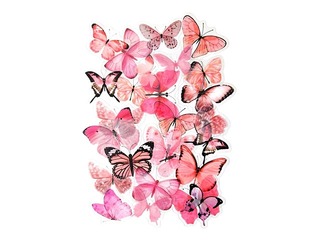 Uzlīmes Galeria Papieru Pink Butterflies