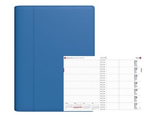 Dienasgrāmata Unika Spirex, mākslīgā āda, zila