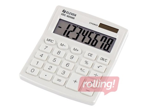 Kalkulators Eleven SDC805NRWHE, balts