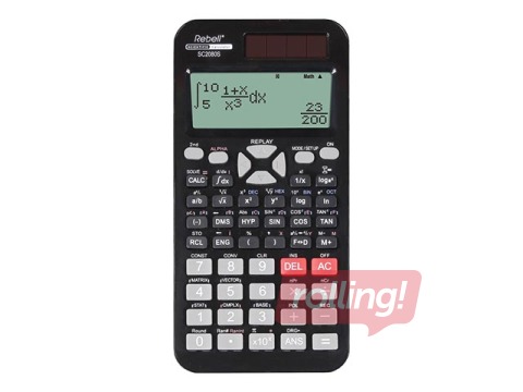 Kalkulators Rebell SC2080S, 417 funkcijas, melns