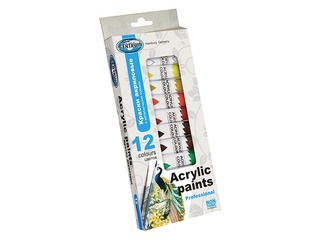 Acrylic paints 12col.x12ml in metal tubes/box