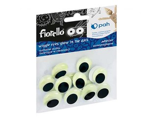 Moving eyes, Fiorello, 20 mm, 15 pcs, self-adhesive, fluo