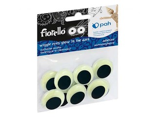 Moving eyes, Fiorello, 25 mm, 10 pcs, self-adhesive, fluo