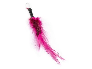 Decorative feathers with loop, pink,  3pcs.