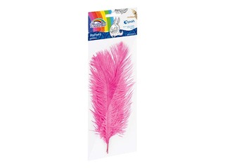 Decorative feathers, pink,  3pcs.