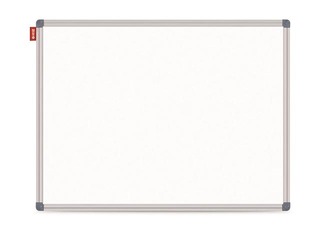 Sienas tāfele alumīnija rāmī Classic 60x40 cm, lakota, balta