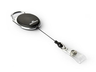 Badge reel Durable STYLE with removable cord, black