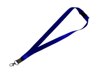 Identification cards tape with safety buckle, blue, 45 cm