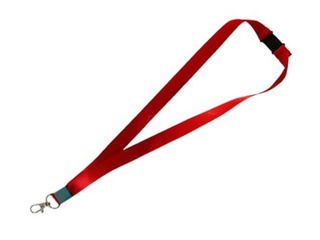 Identification cards tape FORPUS with safety buckle, red, 45 cm