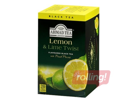 Tēja melnā aromatizētā Ahmad Lemon&Lime, 20 pac.