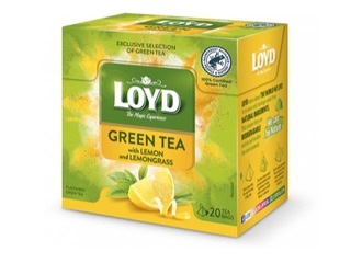 Tēja zaļā Loyd ar citronu un citronzāles garšu, 20x1,5 g
