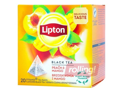 Tēja melnā Lipton Peach & Mango, 20 pac.