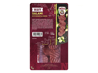 Wavy salami with Emmental cheese, 100 g