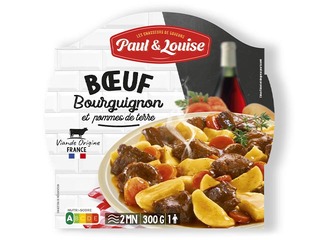 Liellopu gaļa Burgundijas gaumē ar sarkanā vīna mērci, Paul&Louise, 300g