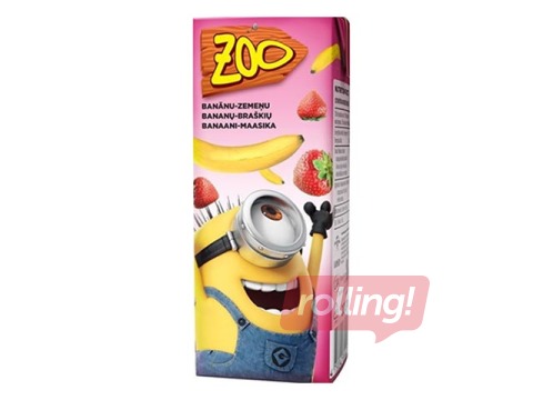 Zoo Minion, banānu-zemeņu sulas dzēriens, 0.2L 