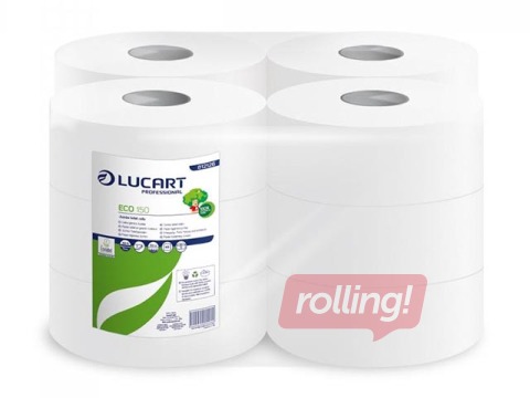 Tualetes papīrs Lucart Eco 150, 2 slāņi, 12 ruļļi, balts