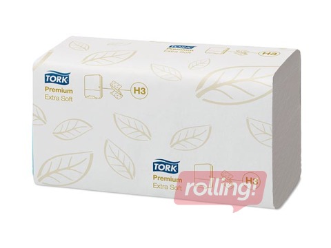Papīra dvieļi Tork Premium Extra Soft Singlefold H3, 15 pac., 2 slāņi, balti