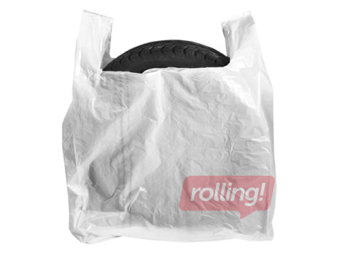 Plastikāta maiss ar rokturiem T-shirt, 70x30x110 cm, 50 gab., balti