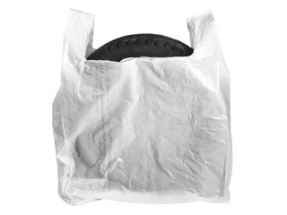 Plastikāta maiss ar rokturiem T-shirt, 70x30x110 cm, 50 gab., balti