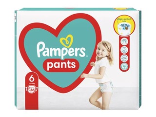 Autiņbiksītes Pampers Maxi Pack 6 (14-19 kg) biksītes, 36 gab.