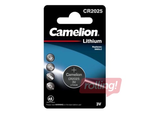 Baterija Camelion Lithium, tablešu tipa, CR 2025, 1 gab. 