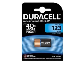 Baterija Duracell CR123A, 3V, 1 gab.