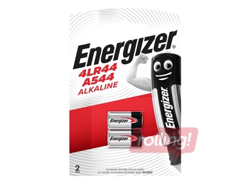 Baterijas Energizer 4LR44/PX28A/A544 6V Alkaline, 2 gab.